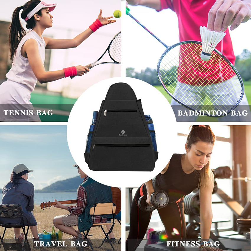 Tennis Racket Backpack with Shoe Compartment Large Capacity Sports Backpack with Shoe Bag for Men and Women, Racket Bag for Tennis, Badminton Ball Bag RJ196137