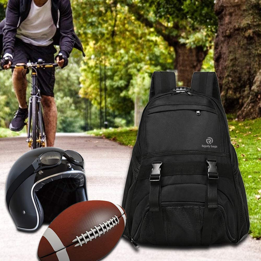 Youth Soccer Sports Backpacks for Soccer, Basketball, Football with Ball Holder for Boys Girls Ball Bag RJ196117