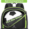 Lightweight Soccer Bag with Ball Holder for Youth Boy Girl, Water resistant Sport Equipment Bags Fit Basketball Volleyball Football Accessories Ball Bag RJ196116
