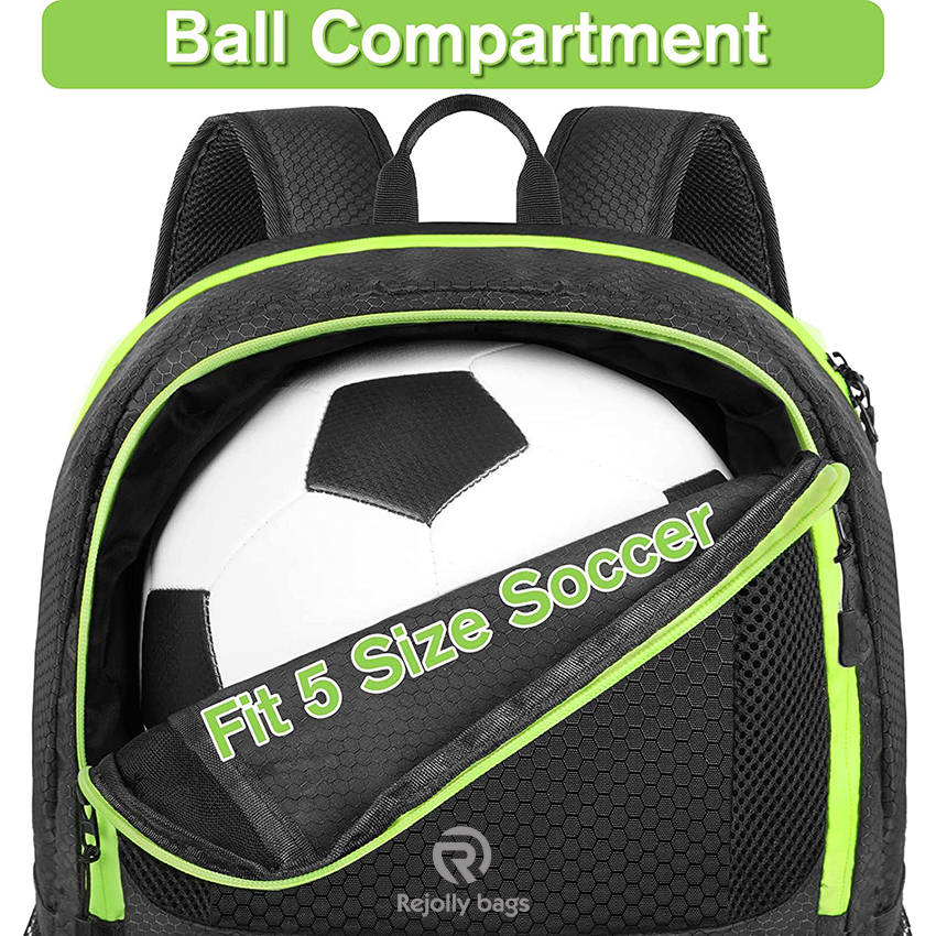 Lightweight Soccer Bag with Ball Holder for Youth Boy Girl, Water resistant Sport Equipment Bags Fit Basketball Volleyball Football Accessories Ball Bag RJ196116