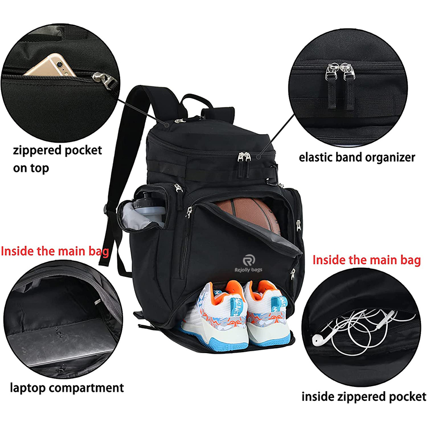 Basketball backpack bag With Large shoe and ball compartment, soccer backpack basketball training equipment Sports Bag RJ196158