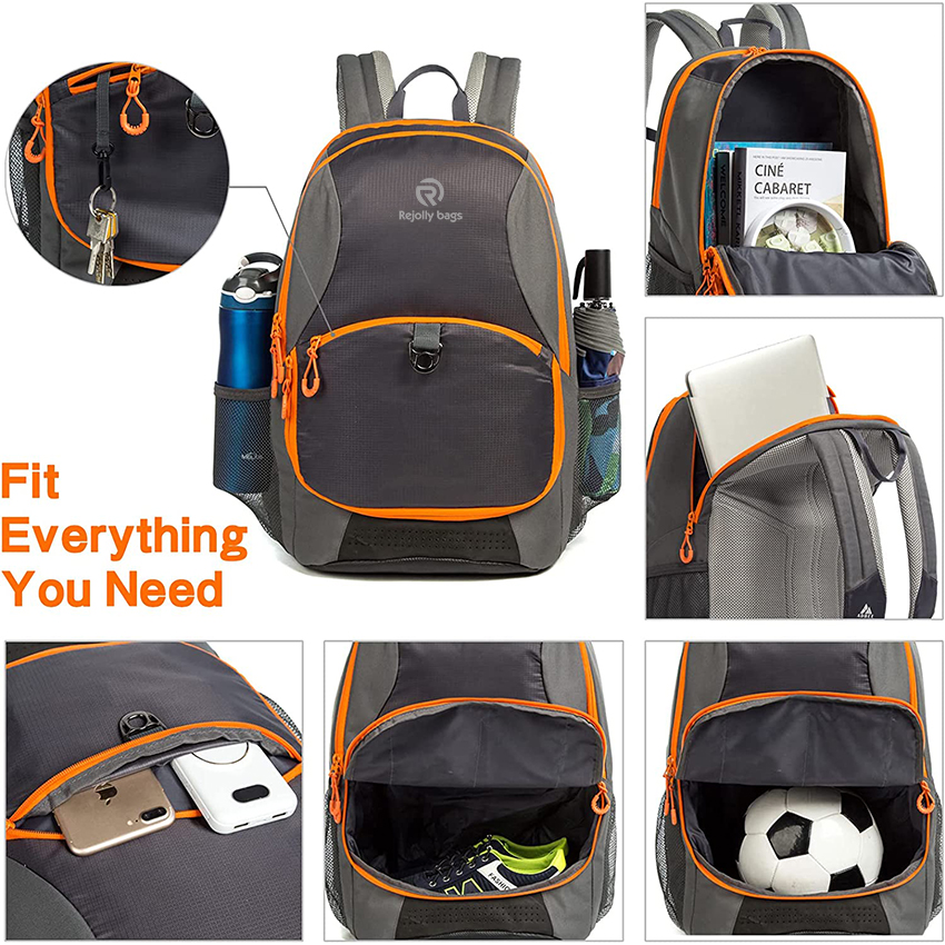 Soccer Backpack and Bag for Basketball, Volleyball and Soccer with Separate Compartments for Balls and Sneakers Suitable for various sports or fitness Ball Bag RJ19695