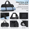 55L Water Resistant Sports Bag Gym Duffle Bag with Wet Pocket Large Weekender Overnight Bag with Shoe Compartment Duffel Bags RJ204208