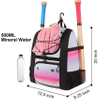 Lightweight Youth Baseball Backpack with Shoe Compartment, Baseball Bag with Fence Hook for TBall Bat & Equipment Baseball Bags RJ19654