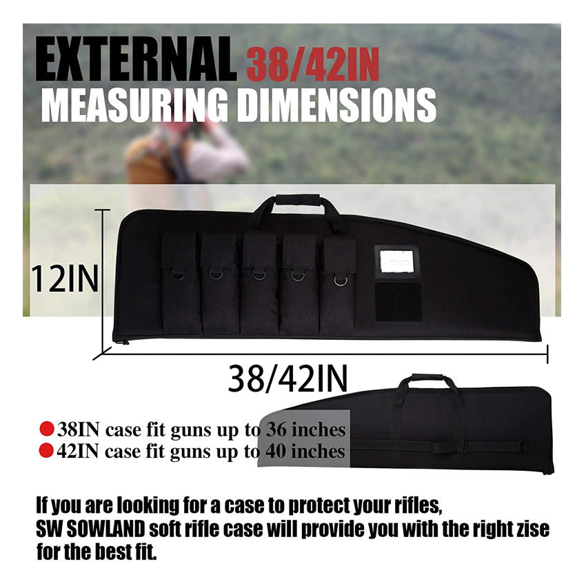 Durable Waterproof Soft Rifle Padded Shooting Tactical Outdoor Sports Bags Hunting Bag with Multi Pocket