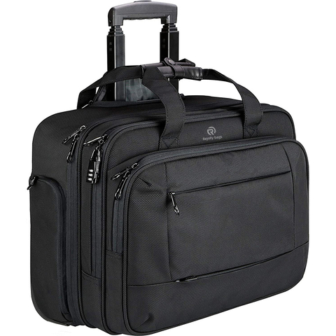 Premium Laptop Bag Fits up to 17.3 Inch Laptop Water-Repellent Wheeled Computer Bag Overnight Roller Case for Business/Travel/School/Men/Women