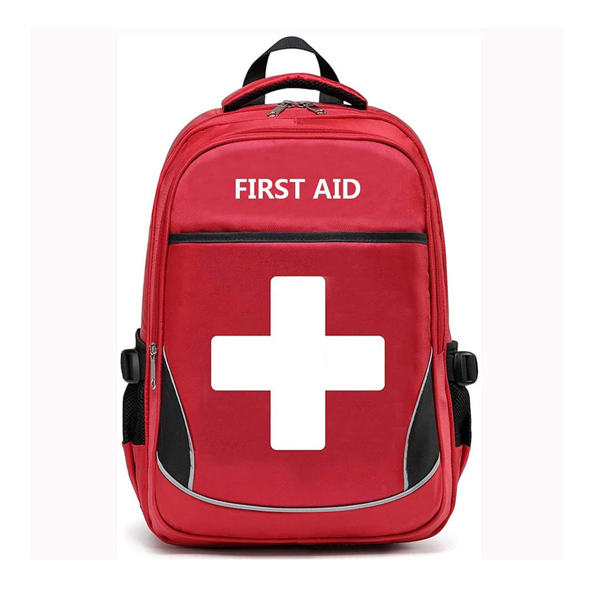 Health Care Bag Multipocket Medic Storage Bag Portable First Aid Backpack for Family Travel