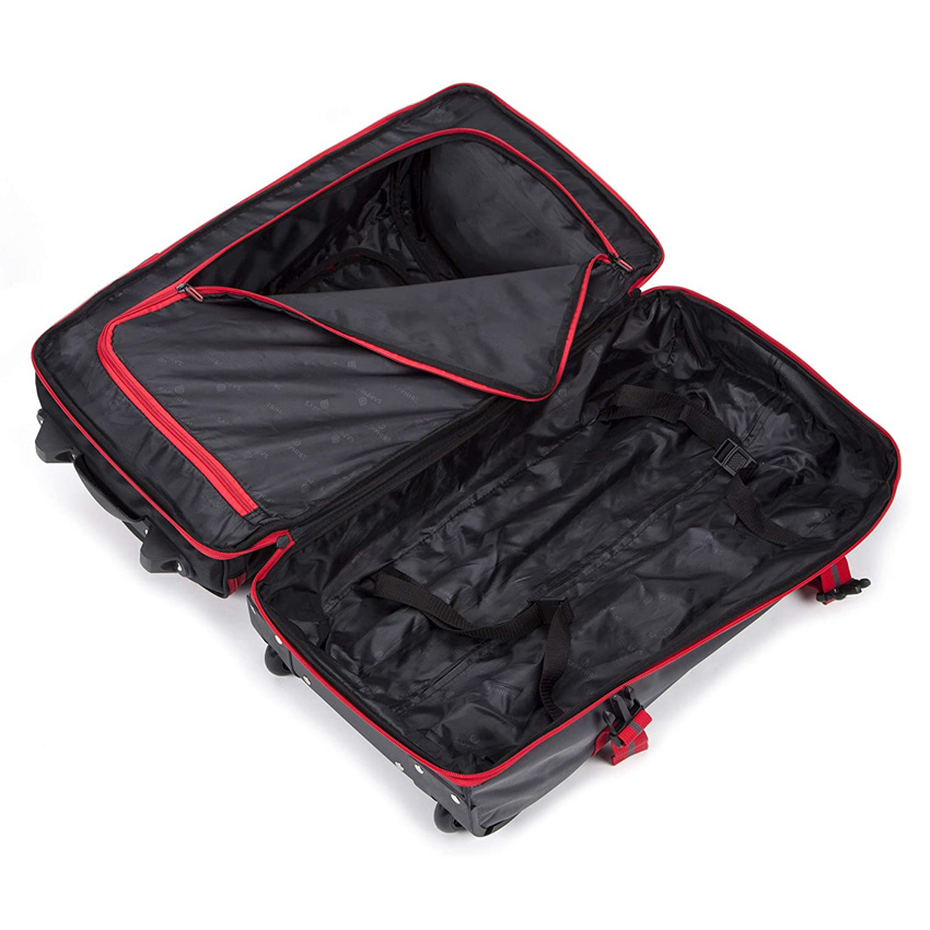 Wheeled Trolley Holdall Lightweight Luggage Suitcase Duffle Bag Rolling Hold Travel Bag