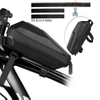 Elegant Choise Waterproof Bike Top Tube Bag Front Bike Phone Bag with Double Zipper Handlebar Bicycle Frame Bag
