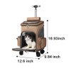 Durable Large Size Soft-Sided Pet Backpack Ventilation Pet Carry Roller Bag