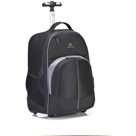 College Student and Travel Commuter Wheeled Bag Durable Material Tablet Pocket Removable Laptop Protective Sleeve for 16-Inch Laptop Roller Bag