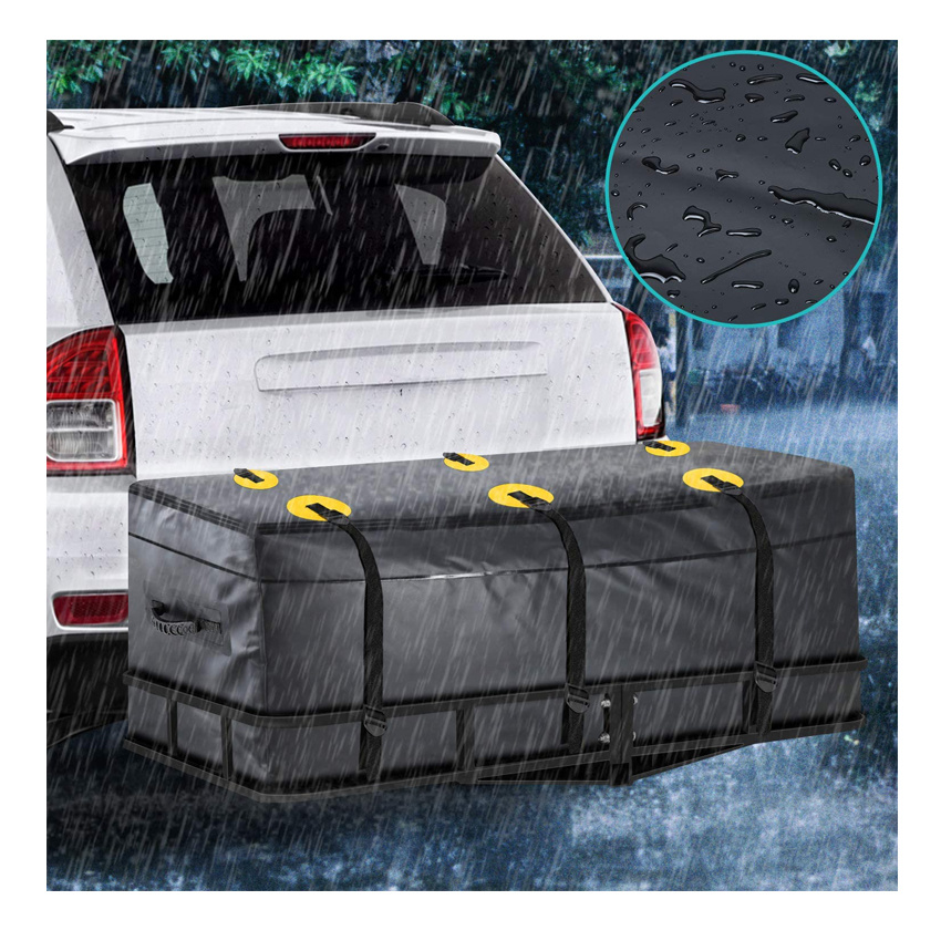 Cargo Carrier Bag Hitch Bag Include Reinforced Straps Fits Car Truck SUV Vans with Basket Hitch Mount