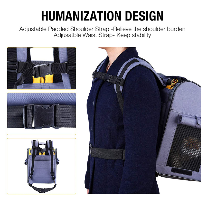 Dog Travel Carrier Backpack Puppy Outdoor Backpack Ventilated Pet Bag
