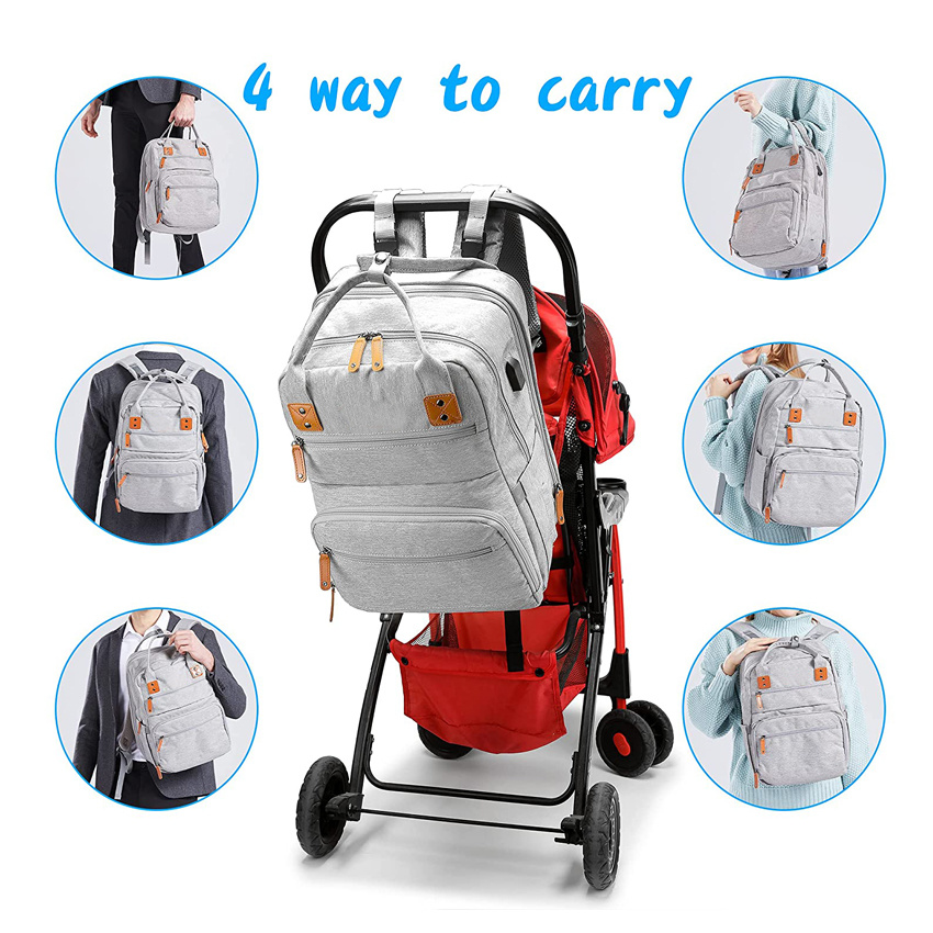 Multifunction Maternity Travel Expandable Backpack Baby Travel Diaper Bag