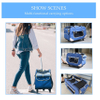 Pet Rolling Carrier with Detachable Wheels Travel Roller Bag for Small & Medium Dogs/Cat