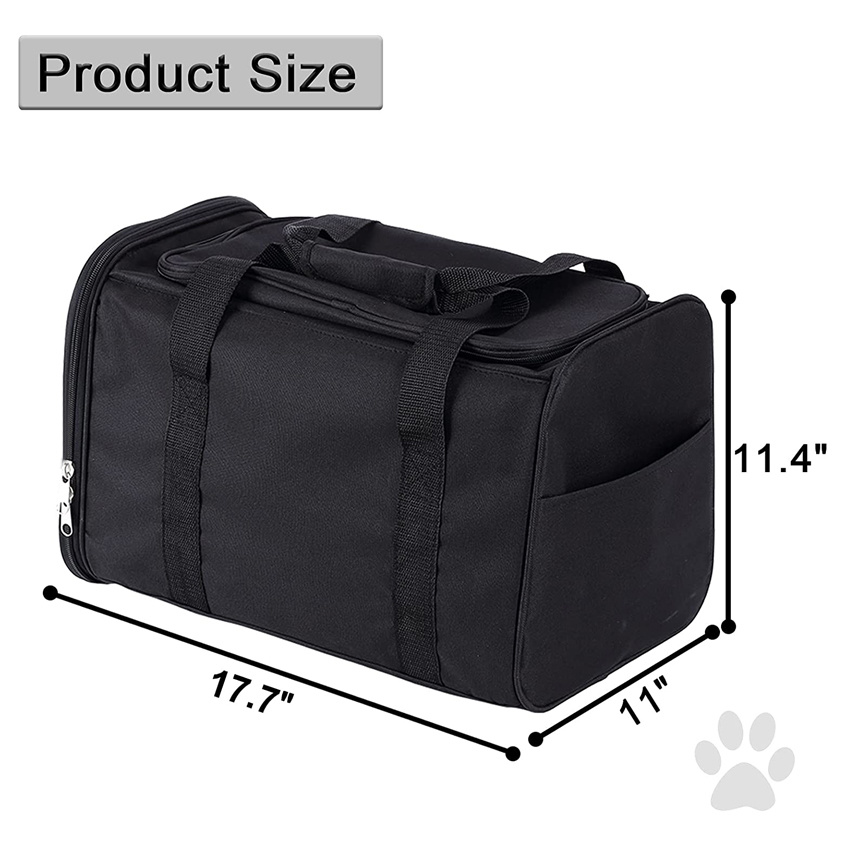 Collapsible Portable Cat Litter Box Black for Travel Light Weight Foldable Pet Carrier