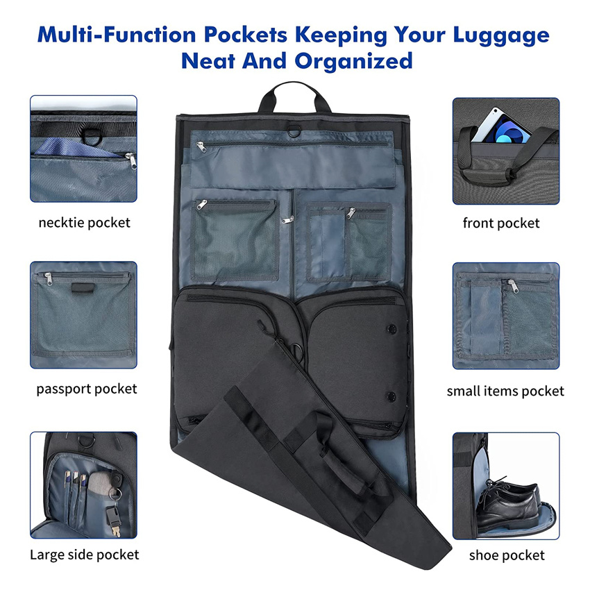 Durable Garment Bags Convertible Hanging Bag Fashion Large Capacity Luggage Bags