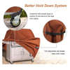 Brown Outdoor BBQ Grill Cover Burner Waterproof Heavy Duty Patio Barbecue Gas Grill Cover