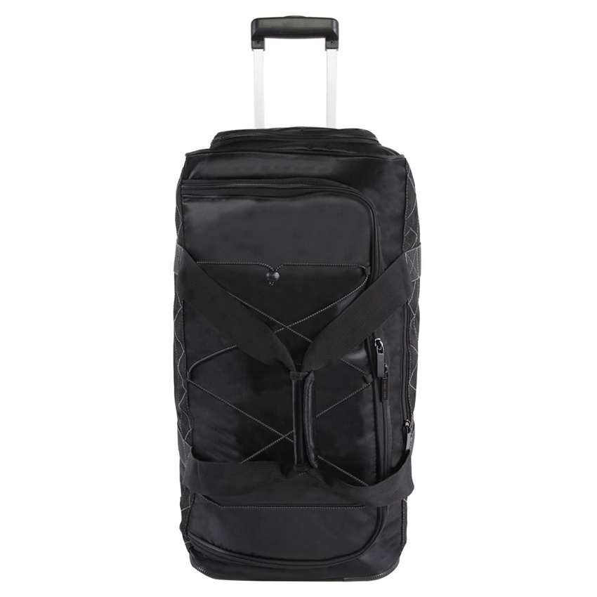 Roomy Wheeled Duffel Travel Bag Upright Trolley Bag Outdoor Rolling Bag