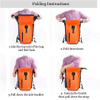 Waterproof Extensible Bicycle Rear Seat Shoulder Bag with Rain Cover for 25L Riding Cycling Bike Saddle Pannier Bag