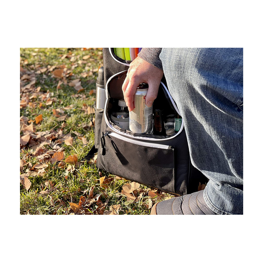 Ultra-Large Capacity Frisbee Golf Backpack Light Durable Black Disc Golf Bag Pet Toys