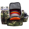 Large Capacity Holds 10-14 Discs Water Bottle and Accessories Disc Golf Bag