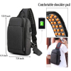Sling Backpack Crossbody Shoulder Chest Pack Bag with USB Charging Travel Rucksack Sling Bag
