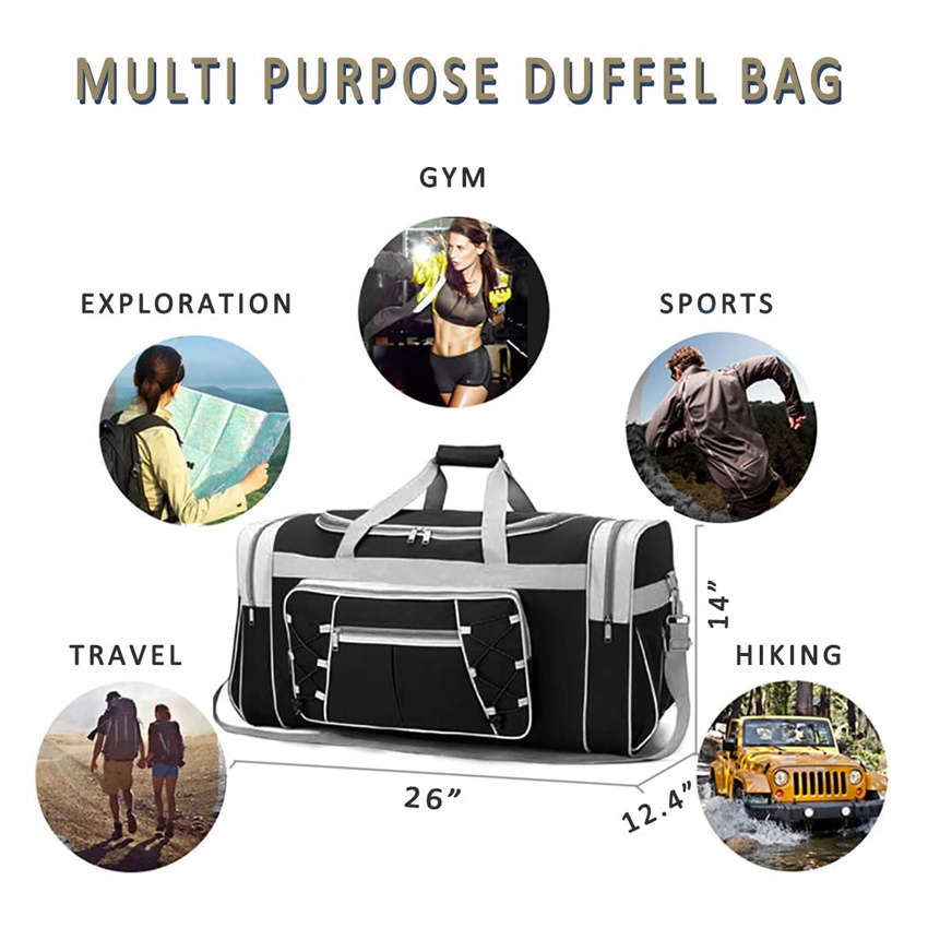 Travel Duffel Bag Foldable Weekender Overnight Bag Lightweight Large Gym Bag