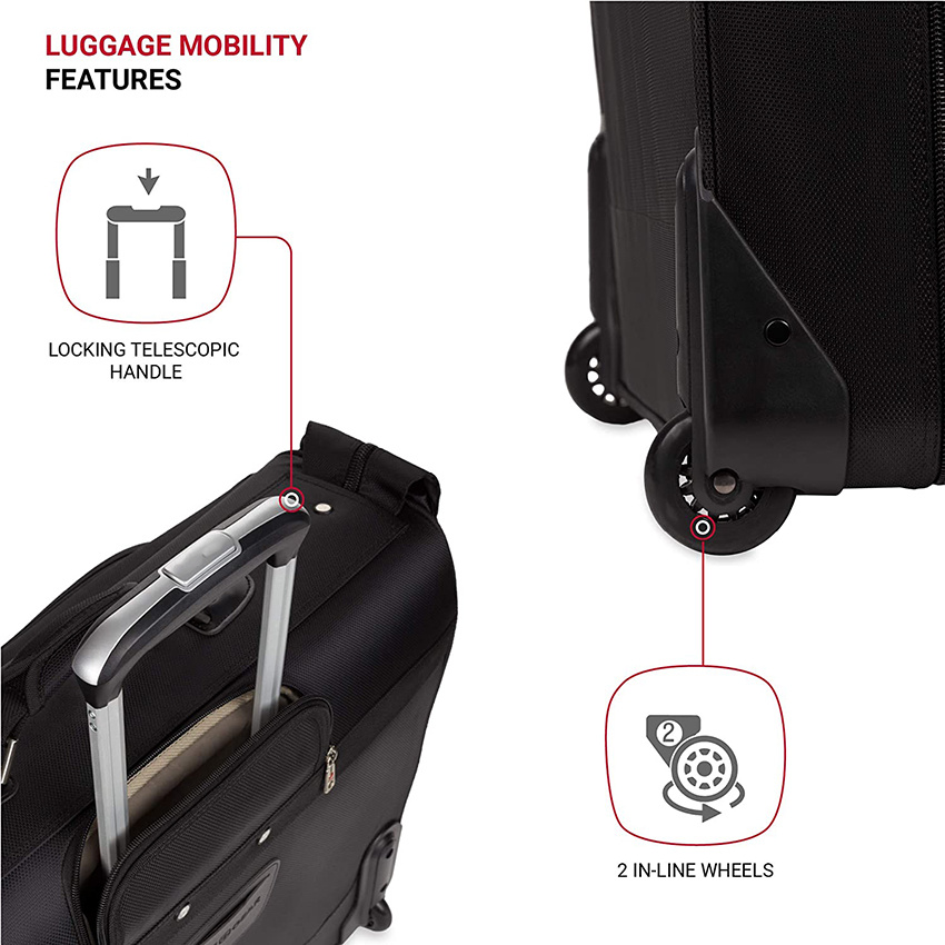 Premium Rolling Bonus Hanging Feature, Men′s and Women′s, Carry-on Luggage Garment Bag