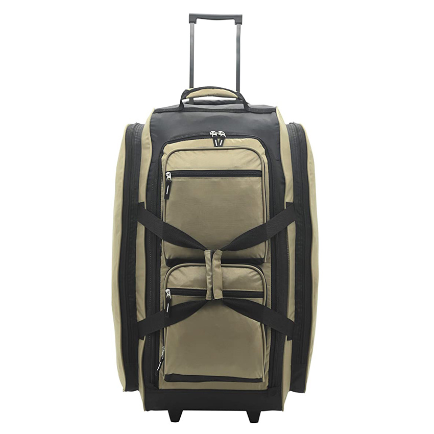 Upright Rolling Duffel Bag Durable Trolley Bag Oversized Pull Rod Bag