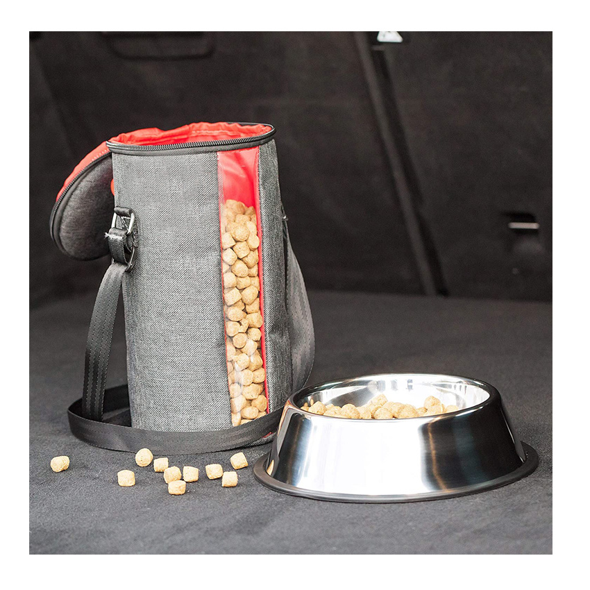 Portable Dog Food Bag Pet Travel Bag Dog Cat Treats Storage Bag for Hiking