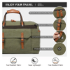 Overnight Carry on Tote Bag Canvas Travel Duffle Bag with Shoes Bag and Toiletry Bag