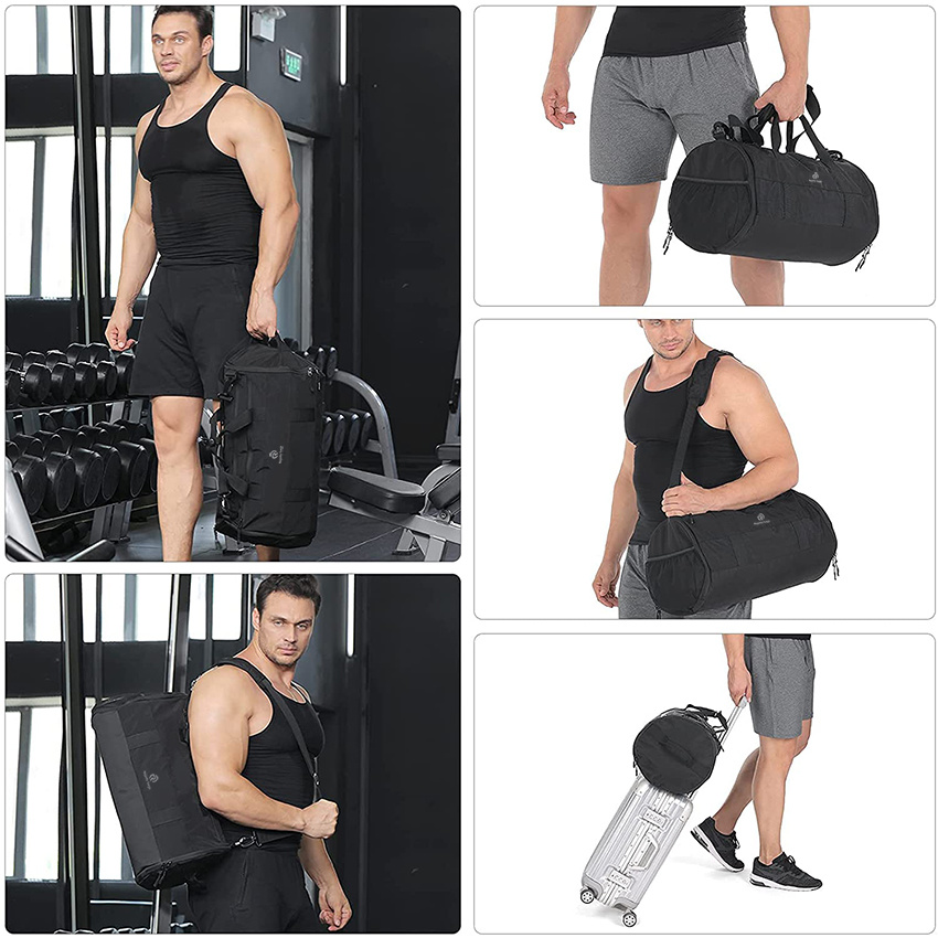 Basketball Sport Bags with Shoes Compartment &Wet Pocket Travel Duffel Bag E-Friendly&Lightweight Sport Bag