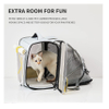 Cat Dog Backpack Carrier Expandable Foldable Soft-Sided Cat Carrier for Kitten Puppy and Small Animals