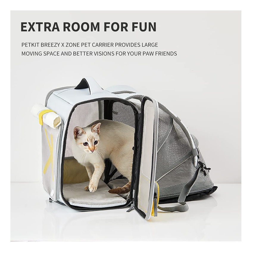 Cat Dog Backpack Carrier Expandable Foldable Soft-Sided Cat Carrier for Kitten Puppy and Small Animals