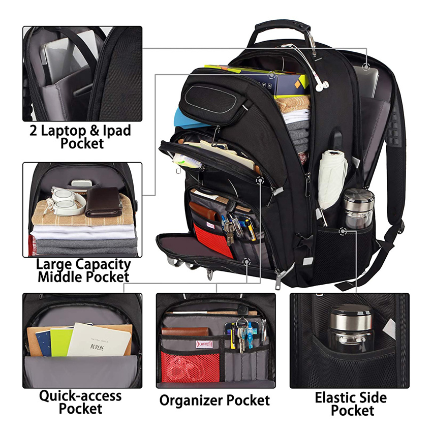 Computer Bag Professional Office Work Bag Travel Anti Theft Laptop Backpack