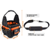Nylon 24-Pockets Hard-Based Tool Bag, Open-Top Electrician Tool Bag, Electricians Tool Bag