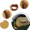 Canvas and Leather Strap-on Bicycle Seat Pouch Bike Saddle Pack Bag