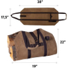Waxed Canvas Log Carrier Firewood Holder Elegant Wood Bag Carrier Tote