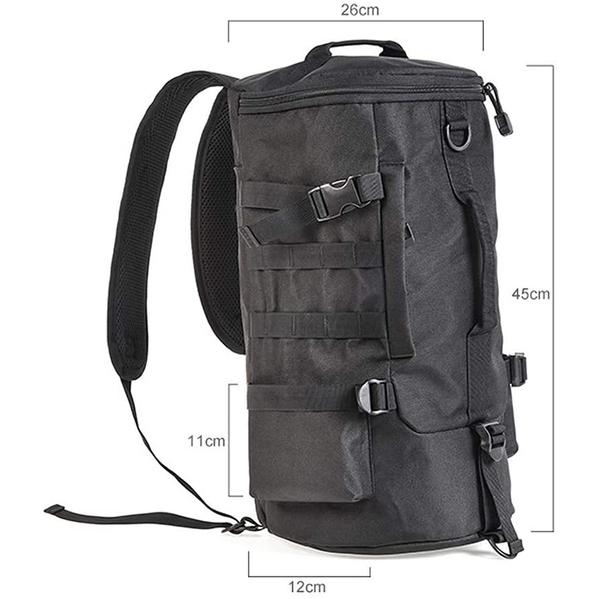 Large Capacity Polyester Fishing Bags Backpack with Rod Holder, Multifunctional Fishing Gear Bag