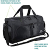 Durable Crowdsource Designed Duffel Bag with 10 Optimal Compartments Including Water Resistant Pouch