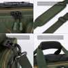 Fishing Tackle Shoulder Bag Water Resistant Lightweight Gear Storage Pack with Hard Molded Bottom Rain Cover Fishing Rod Bag