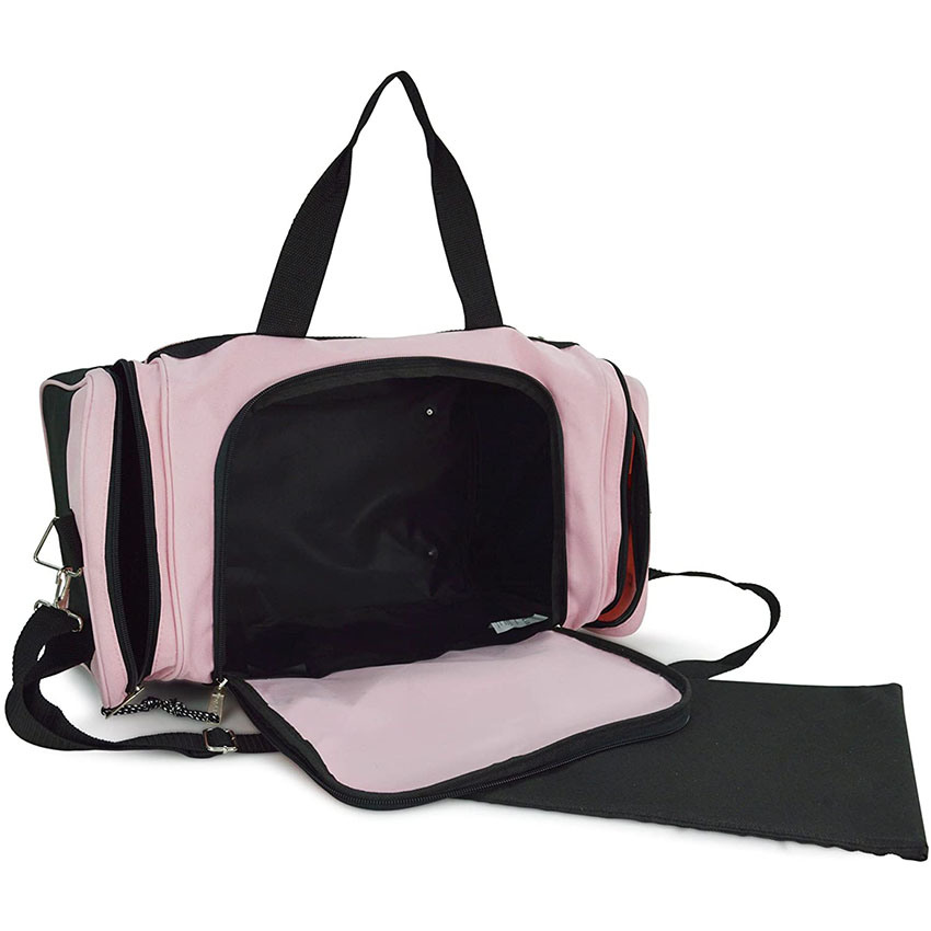 Hot Sale Sports Duffle Bag Gym Bag Travel Duffel with Adjustable Strap in Pink