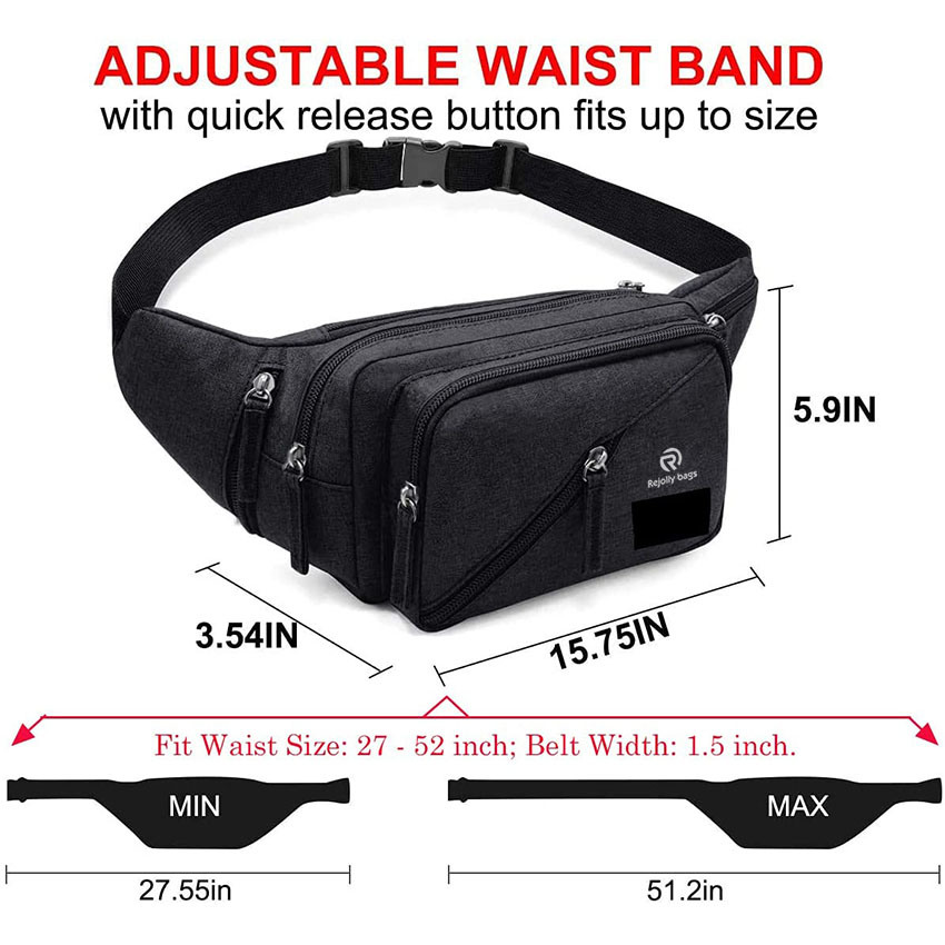 Military Style Concealed Carry Waist Bag Tactical Conceal Carry Bag Fanny Packs Holster Pouch with Bottle Holder Bag