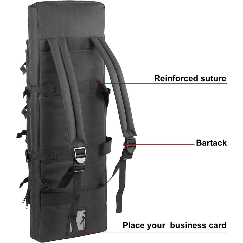 Military Style Double Rifle Bag Outdoor Tactical Carbine Cases Water Dust Resistant Case for Hunting Shooting Range Sports Storage and Transport Bag