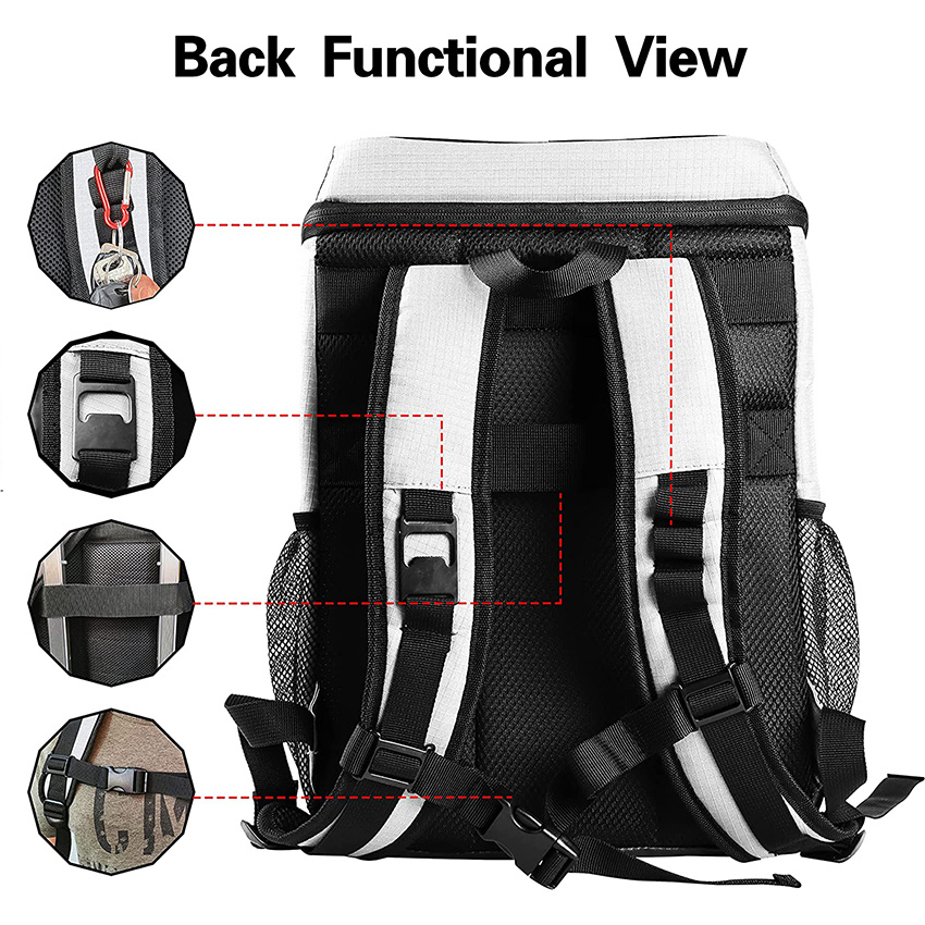 Cooler Backpack Insulated Leak Proof Lightweight Lunch Backpack Work Soft Beach Cooler Bag for Camping BBQ, Picnic, Hiking, Road Trips Dry Backpack