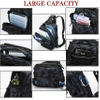 Storage Outdoor Shoulder Backpack, Water-Resistant Fishing Gear Bags with Rod Holder Fishing Gear Bag