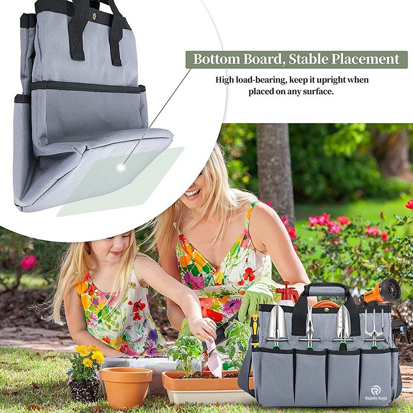 900d Heavy Duty Garden Storage Bag with Organizer and Pockets & Handlelong Adjustable Shoulder Strap Tool Bag