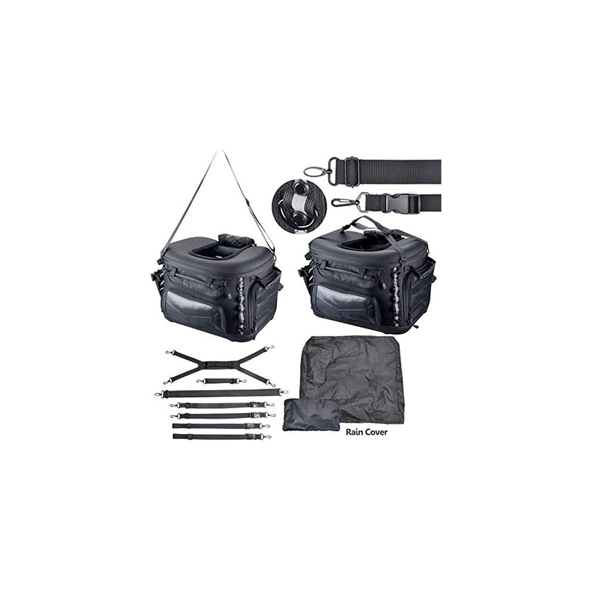 Pet Carrier Portable Weather Resistant Motorcycle Dog Cat Carrier Bag Crate for Luggage Rack or Passenger Seat