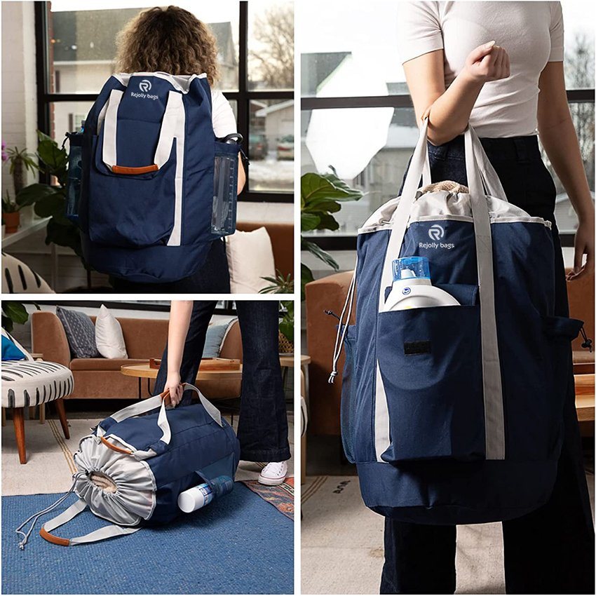 Easy to Carry College Waterproof Portable Collapsible Heavy Duty Laundry Bag